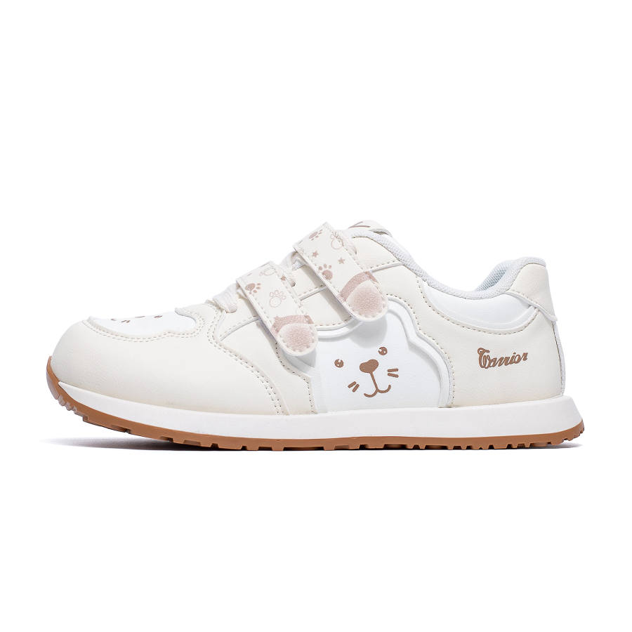 WARRIOR Warrior Sweet And Cute Kitten, Flat Hook and Loop Shiro Shoes Lightweight Abrasion Resistant Coverage Low top