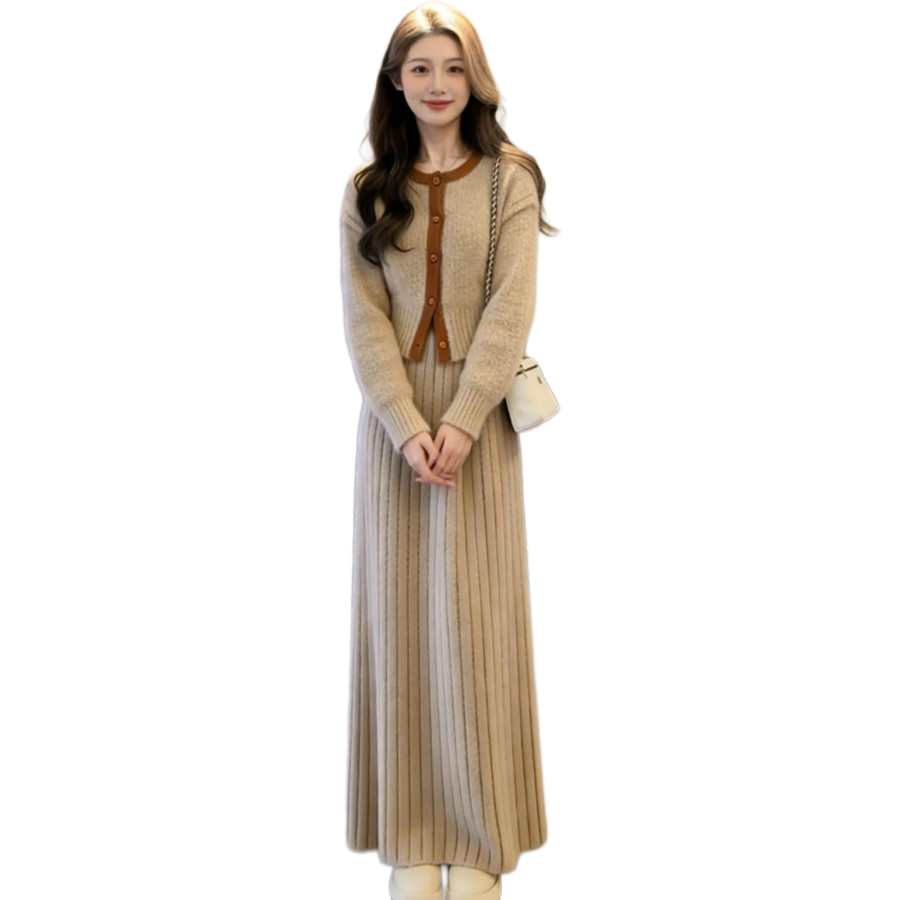 JBBCN Two Piece Skirt Sets Women's Crew Neck Moderate Long