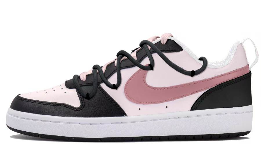 Nike Nike Court Borough 2 Low top Skateboard Shoes White Pink Black Teenagers