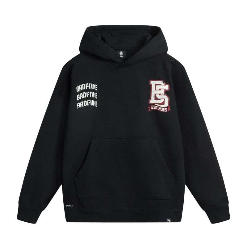 Li-Ning Li Ning Sweatshirts Men's Black Hooded Thickened Regular