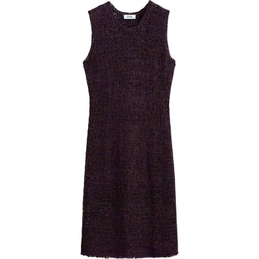COS Sleeveless Dresses Women's Dark Burgundy Crew Neck Moderate