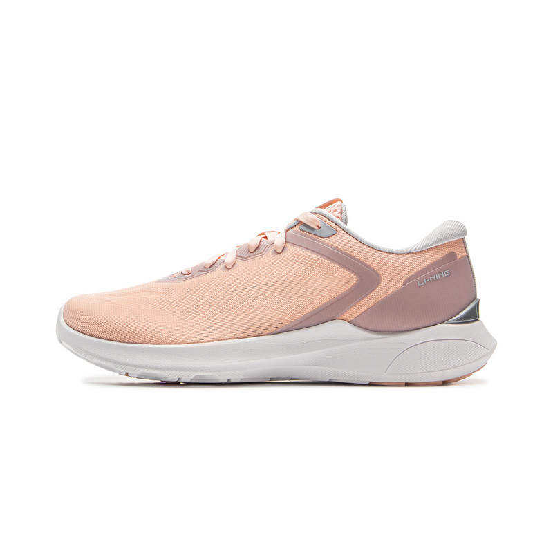 Li-Ning Li Ning Qingyi Fabric Breathable Low top Casual Running Shoes Women's Orange Pink