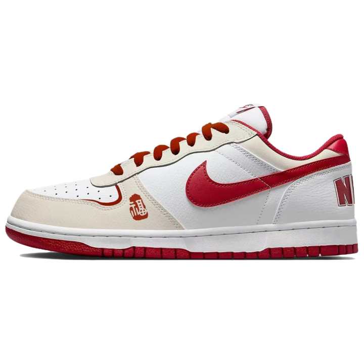 Nike Nike Big Low top Skateboard Shoes Men's Beige Red