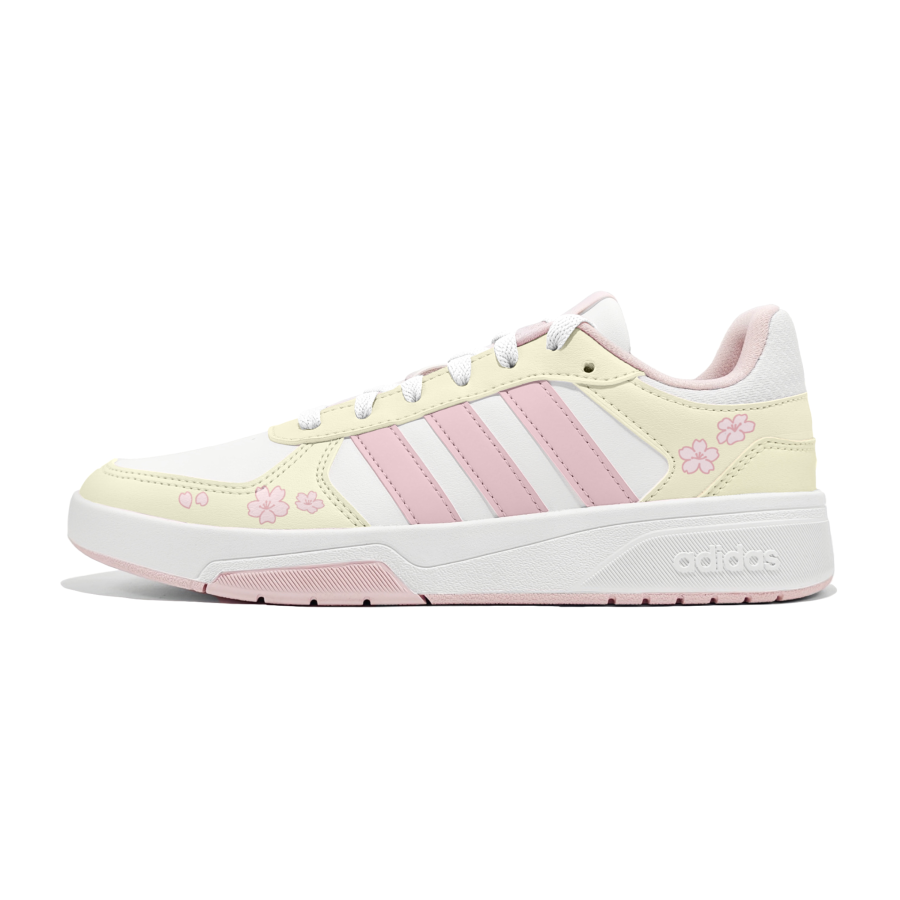 Adidas Adidas COURTBEAT Cherry Blossom Pink Sweet Series Leather Cushioning Abrasion Resistant Lightweight Low top