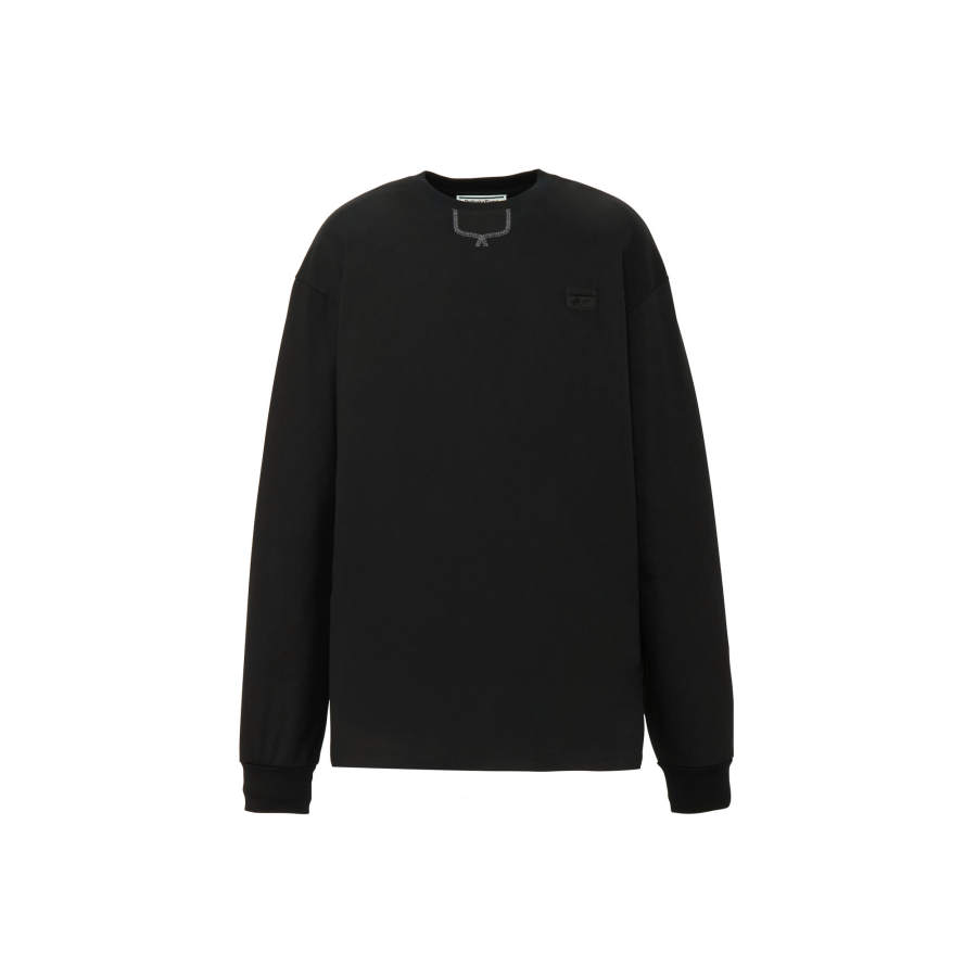 Onitsuka Tiger LOGO LS TEE Long Sleeved T Shirt Unisex Black