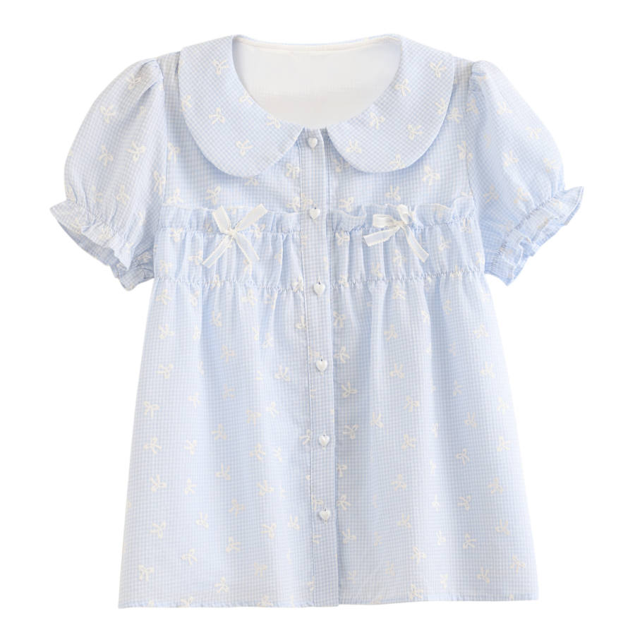 SNBL SNBL Shirts Women's Blue Peter Pan Collar Moderate Other