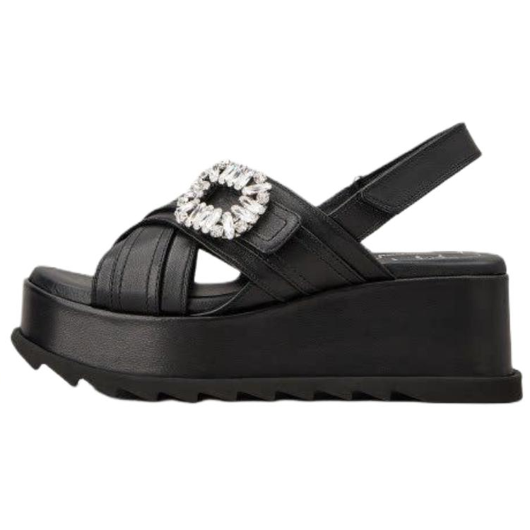 Roger Vivier Slidy Viv' One Strap Sandals 6.5cm Women's Black