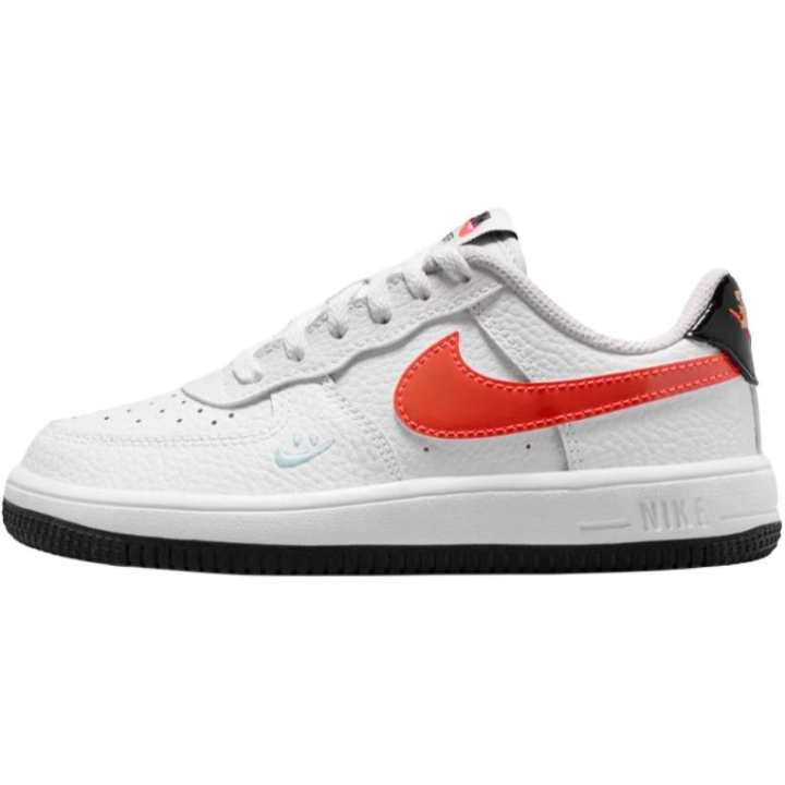 Nike Nike Air Force 1 Breathable Low top Kids' Skateboarding Shoes White Red Kids'