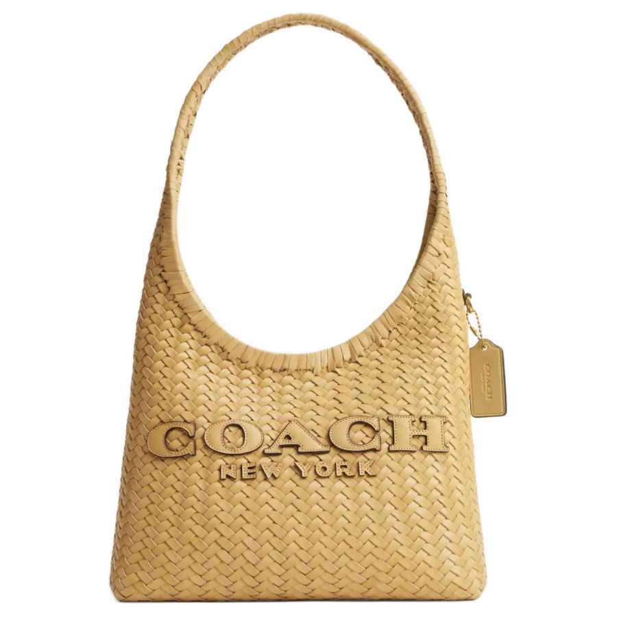 COACH Brooklyn Cow Leather Handbag, Shoulder Bag Small Women's Vanilla White