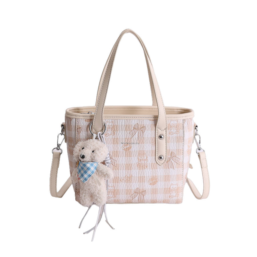 YALU Pu Handbag Women's White/Purple/Pink