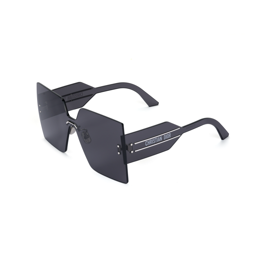 DIOR DIOR Plate Frame Irregular Shape Sunglasses Unisex Gray