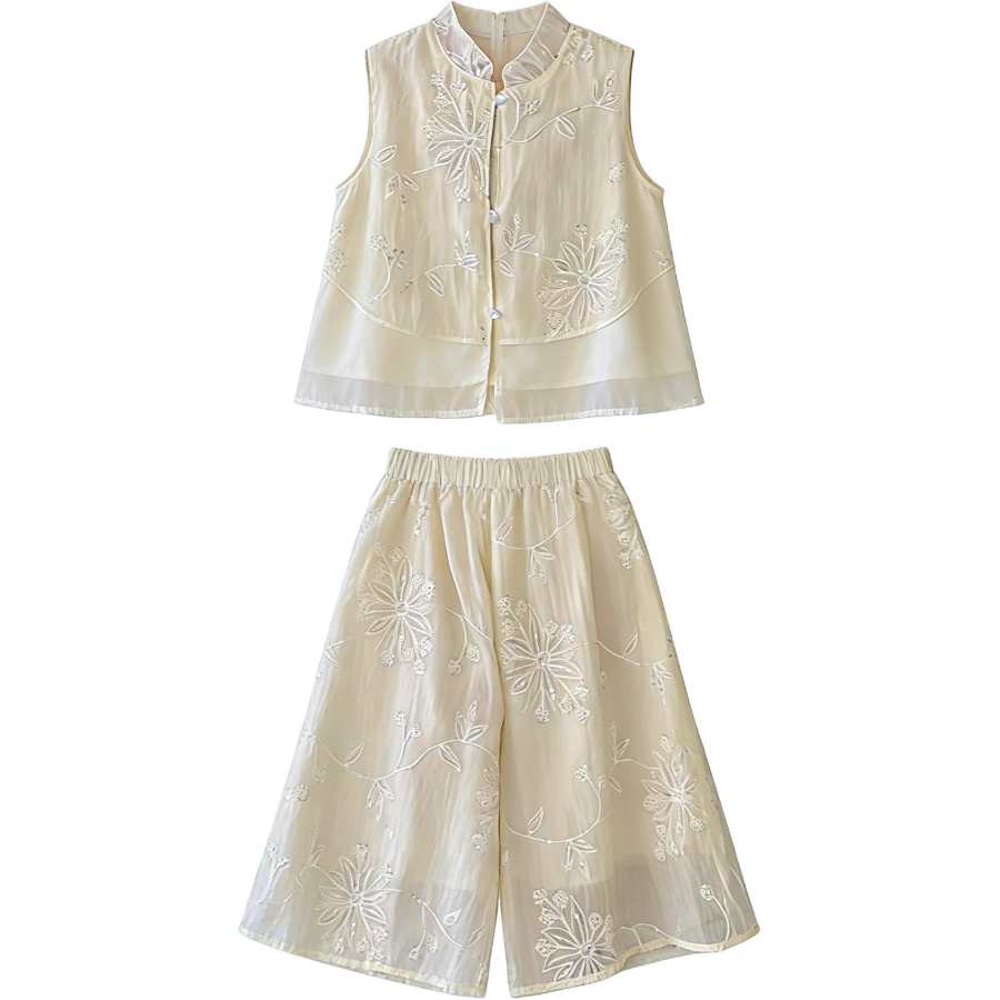 YALU Kids Tang Suits Stand Collar Thin