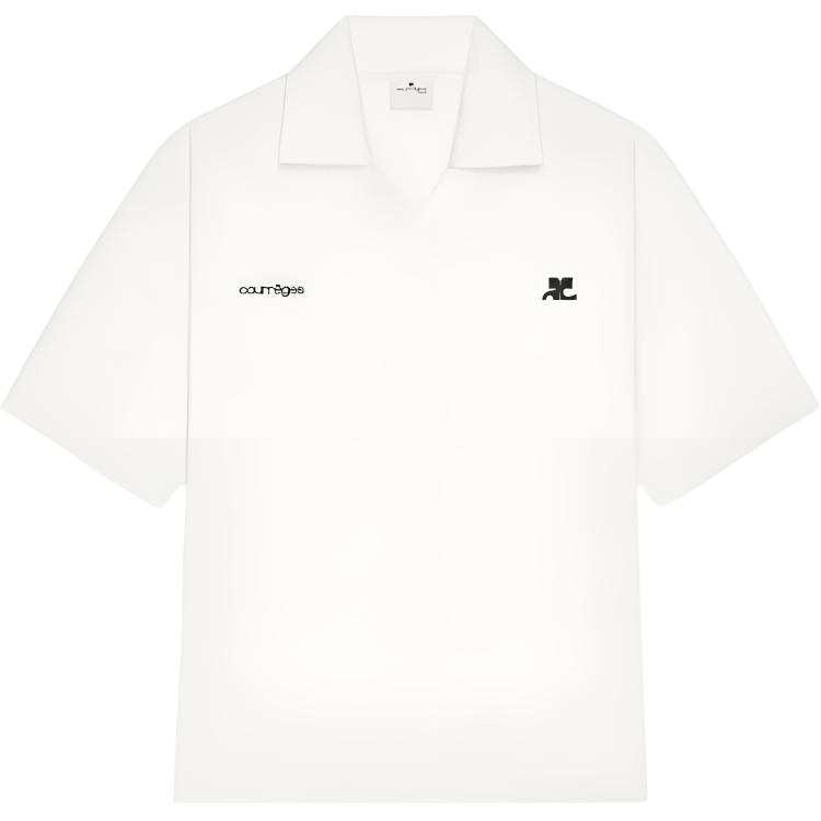 Courreges Logo Embroidered Polo Shirt