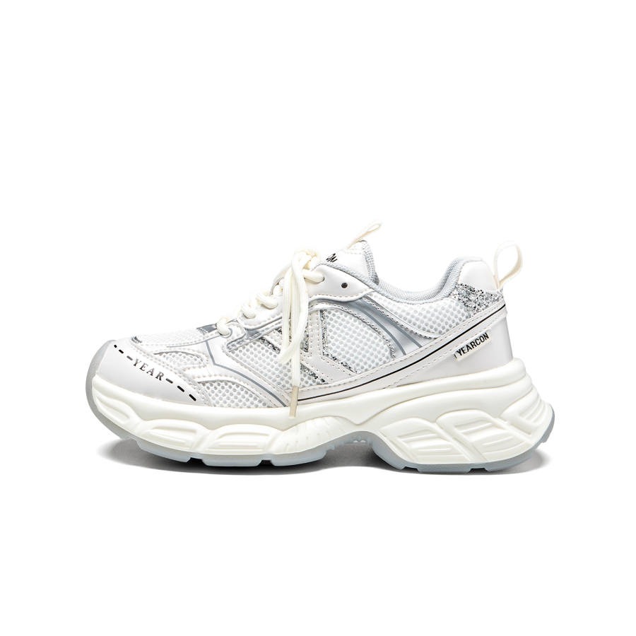 YEARCON Fabric Lightweight Height Increasing Low top Chunky Sneakers Women's