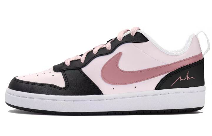 Nike Nike Court Borough 2 Low top Skateboard Shoes White Pink Black Teenagers
