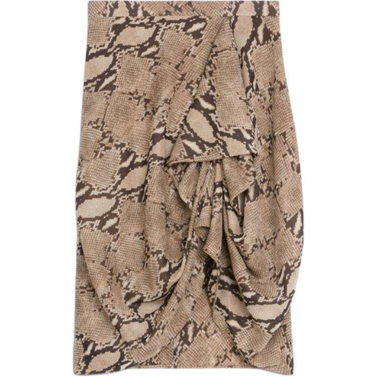 CELINE CELINE Animal Print Draped Skirt