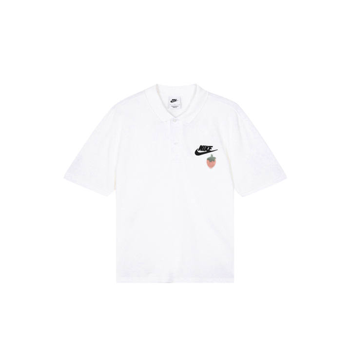Nike Nike Polo Shirts Men's White Polo Collar Moderate Straight Fit