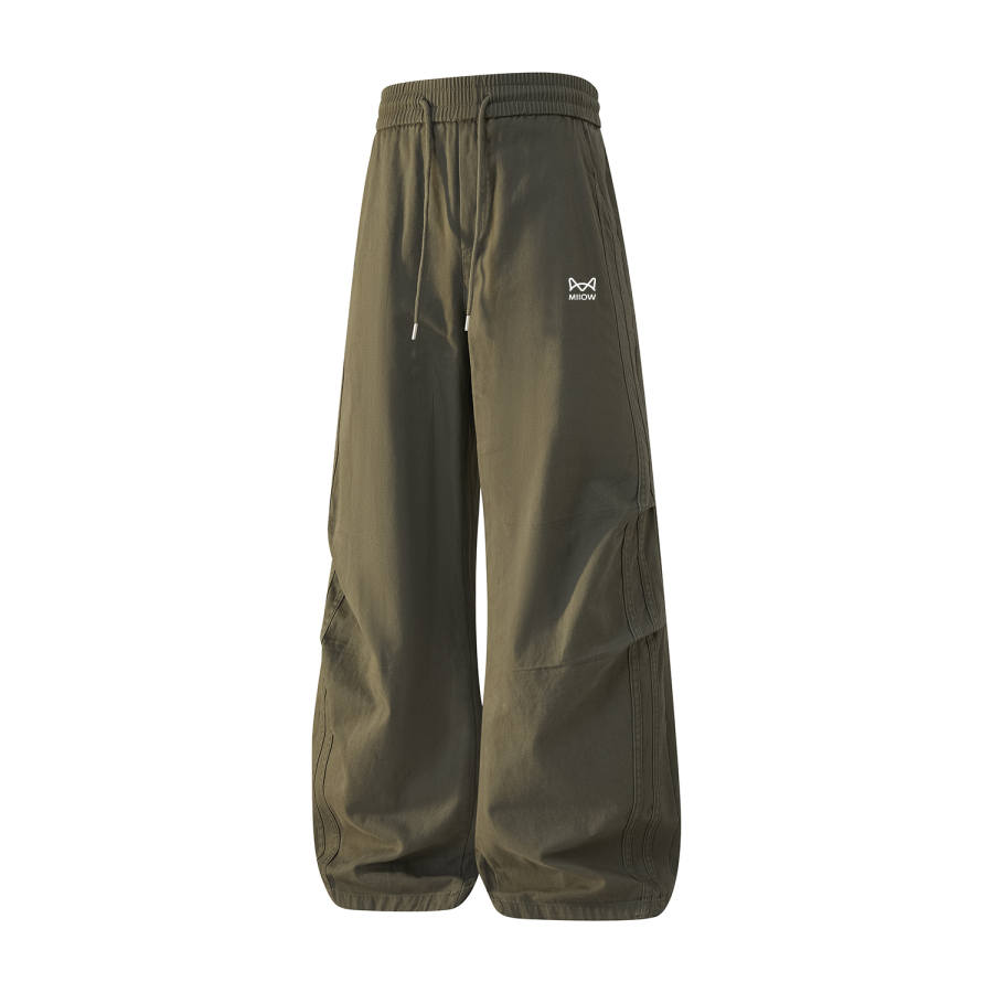 MIIOW Casual Pants Unisex Moderate Straight Fit Pants