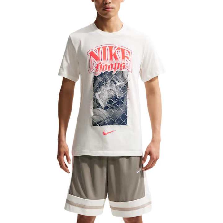 Nike Nike Basketball Jerseys Men's Sail White Crew Neck Moderate