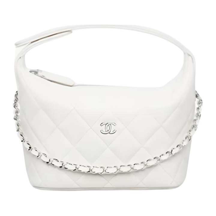 CHANEL CHANEL Cow Leather Handbag Women's White