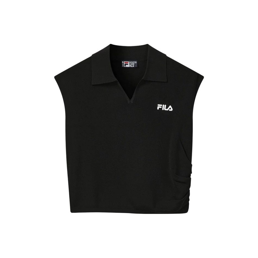 FILA Tank Tops Women's Jet Black BK V Neck Moderate Other