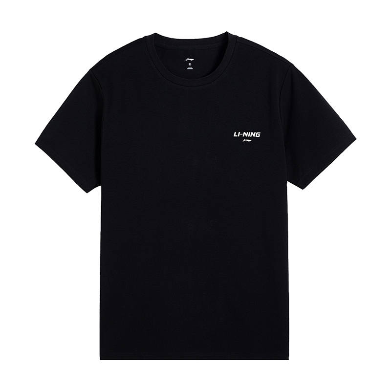 Li-Ning Li Ning T Shirts Men's Black Crew Neck