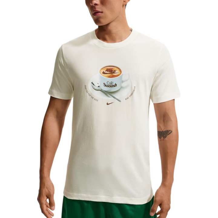 Nike Nike Sportswear T Shirts Men's Sail White Crew Neck Moderate