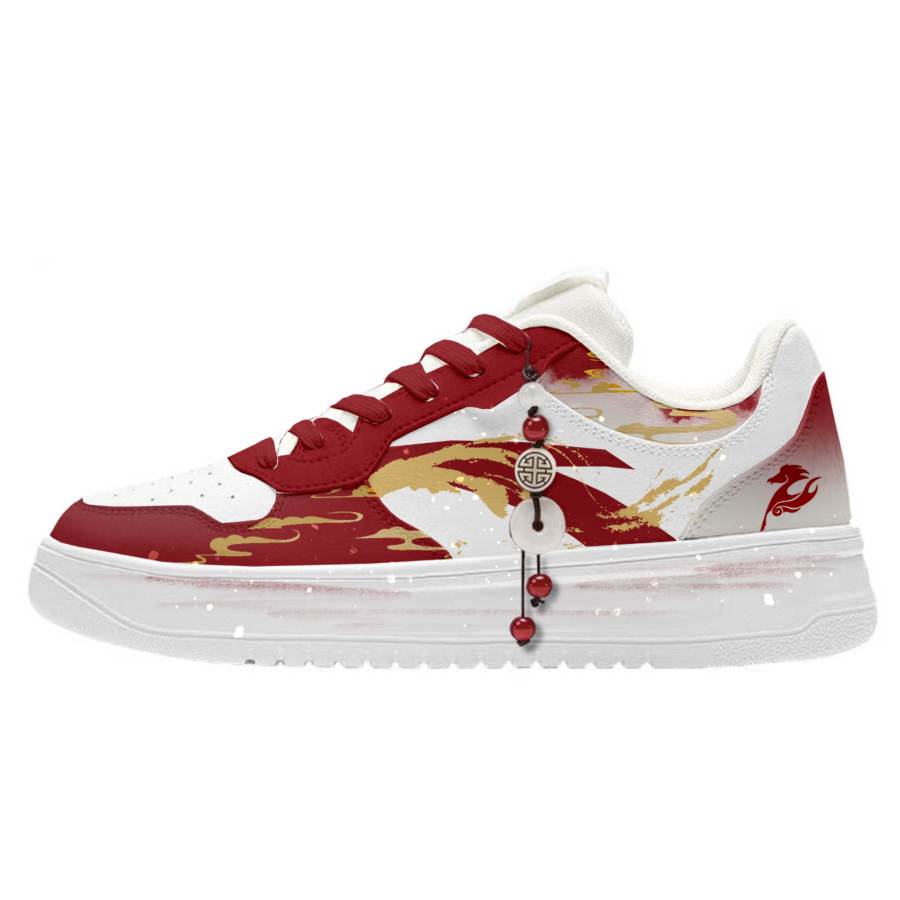 ANTA Easy Skateboard Shoes Unisex Low Top Red