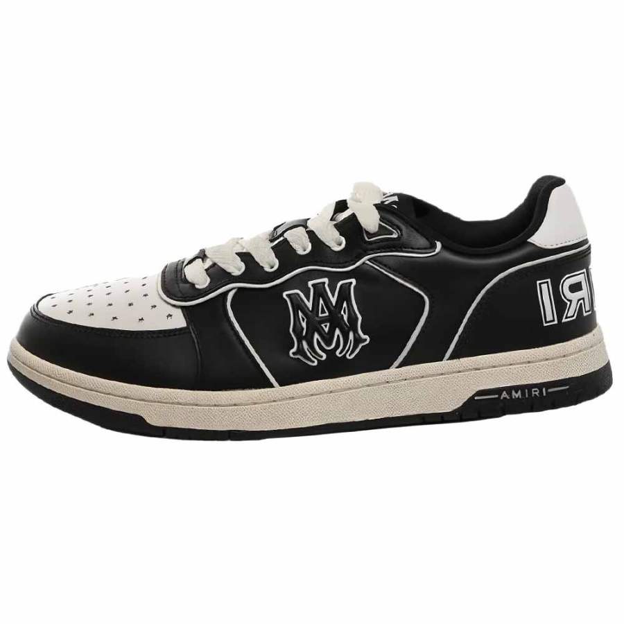 AMIRI Cow Leather Low top Skateboard Shoes Men's Black