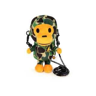BABY MILO STORE BY A BATHING APE Fabric Cell Phone Pouch Regular Women's Green/Multicolor