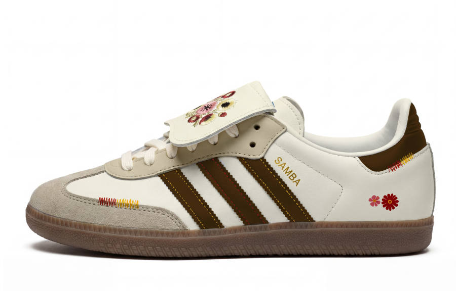 Adidas Originals SAMBA OG 811 Manufacturing, Born To Shine Low top Skateboard Shoes Unisex Beige Pink Yellow Brown