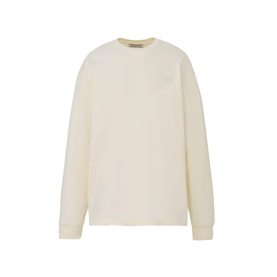 Onitsuka Tiger LOGO LS TEE Long Sleeved T Shirt Unisex Ecru