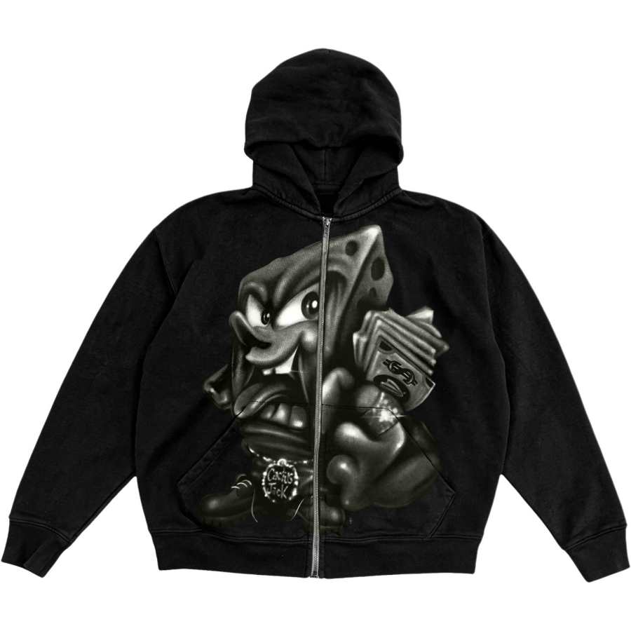 Travis Scott x SPONGEBOB SQUAREPANTS LEGAL TENDER ZIP HOODIE Sweatshirt Unisex