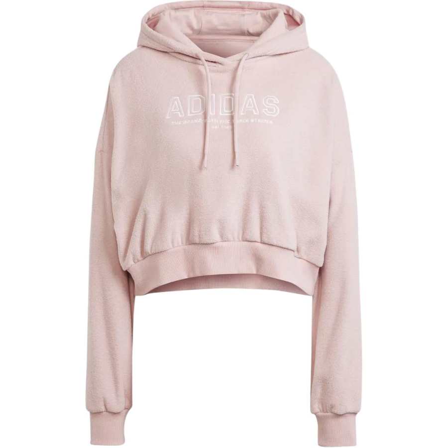 Adidas Adidas Sweatshirts Women's Pink Hooded Non Detachable Moderate