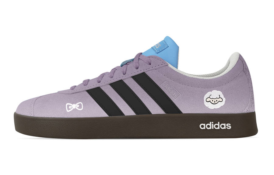 Adidas Custom Adidas VL COURT 2.0 Taro Lamb Low top German Army Trainers Unisex Purple