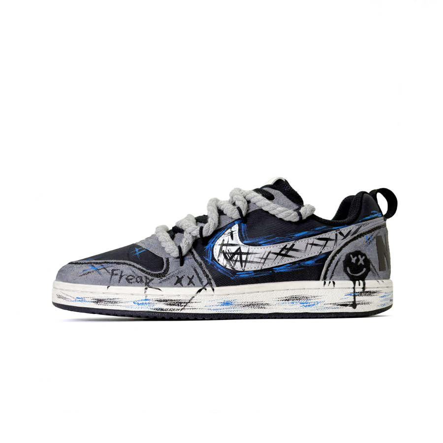 Nike Nike Court Borough Graffiti Fantasy, Casual Versatile, Workwear Outdoor Abrasion Resistant Slip Resistant Low top