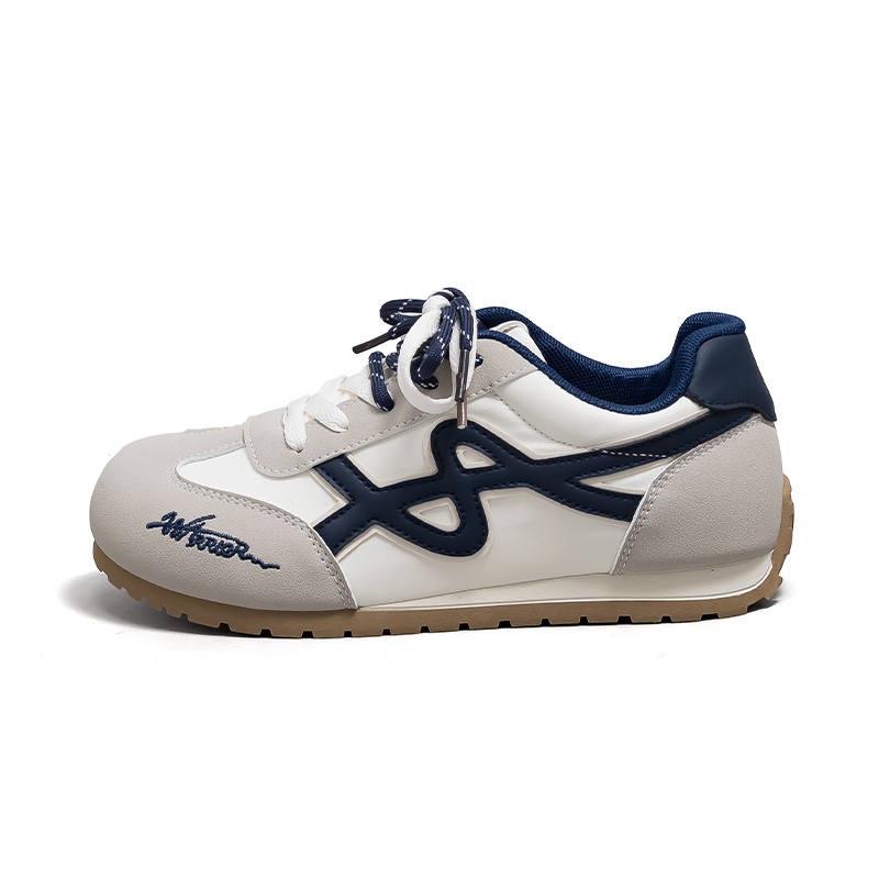 Warrior Abrasion Resistant Lightweight Breathable Low top Skateboard Shoes Women's Beige Gray Dark Blue