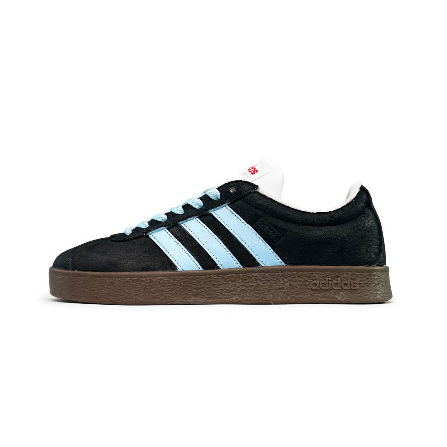 Adidas Adidas Vl Court Classic Dusty Blue Reef Suede Lightweight Low top German Army Trainers Unisex Black Blue