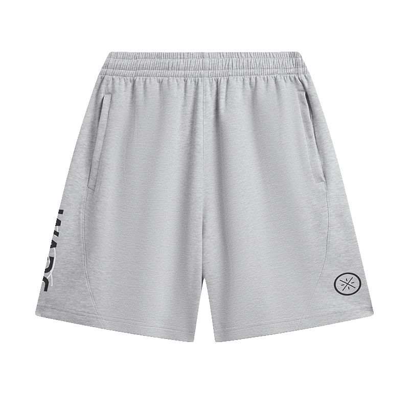 Li-Ning Li Ning Casual Shorts Men's Heather Gray Light Lime Moderate