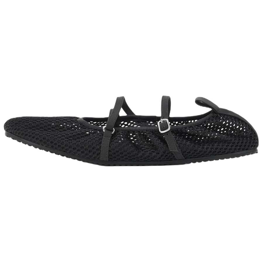 ZARA Flat Mary Jane Shoes Women's Black