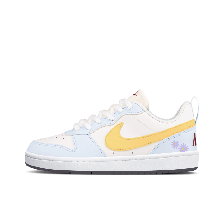 Nike Nike Court Borough 2 Light Summer Primrose Breeze Abrasion Resistant Slip Resistant Low top Skateboard Shoes Unisex