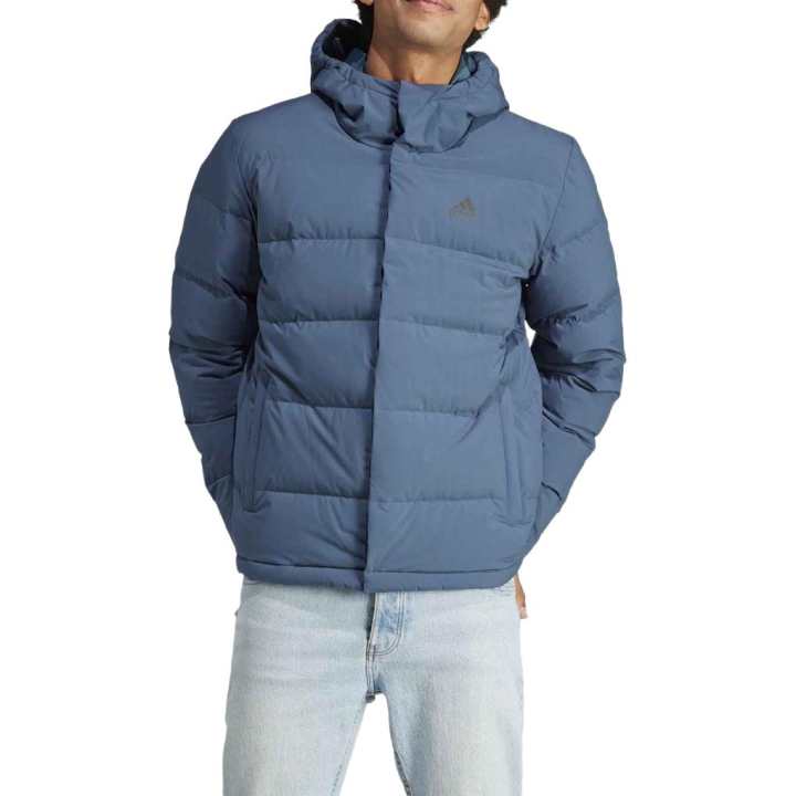 Adidas Adidas Down Jackets Men's Blue Hooded Non Detachable Moderate