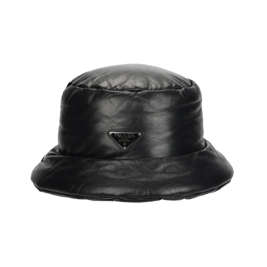 PRADA PRADA Logo Enamelled Padded Designed Bucket Hat
