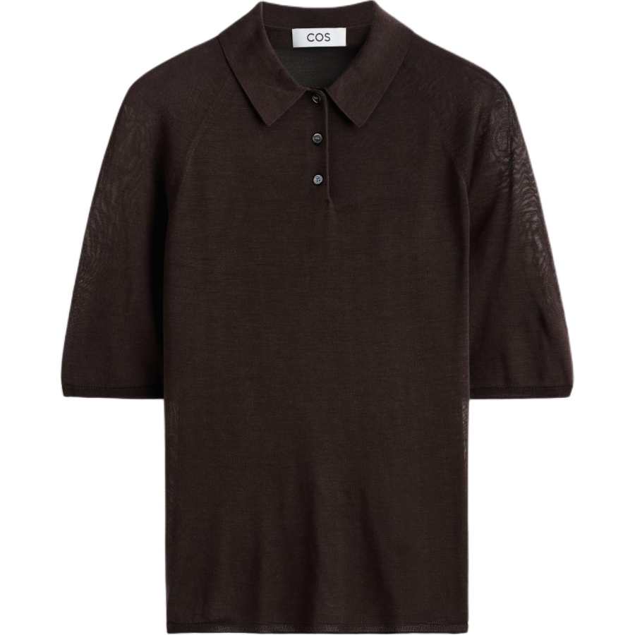 COS Polo Shirts Women's Dark Brown Thin