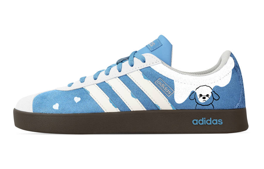 Adidas Custom Adidas VL COURT 2.0 Butter Wangzi Low top German Army Trainers Unisex Blue