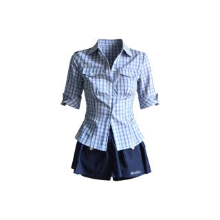 Aghr Two Piece Skirt Sets Women's Lapel Thin Extra Short
