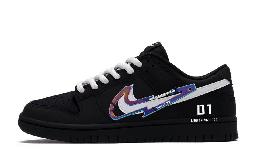 Nike Nike Dunk Abrasion Resistant Slip Resistant Low top Skateboard Shoes Unisex Black