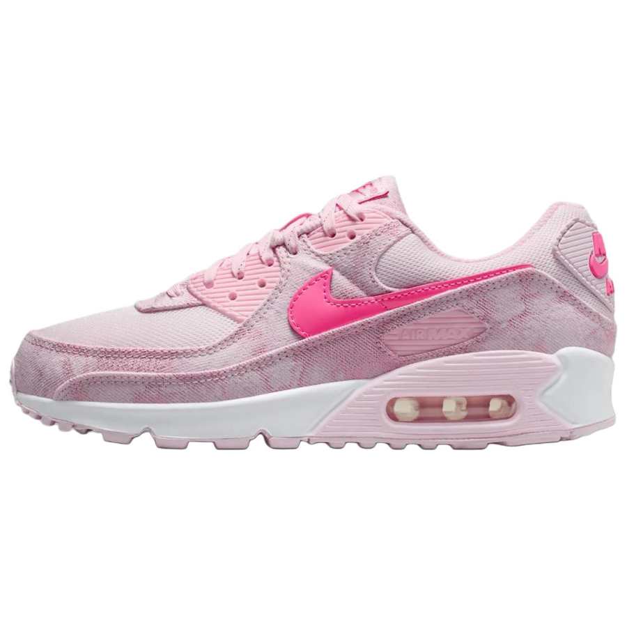 Nike Nike Air Max 90 Breathable Running Shoes Women's Pink White
