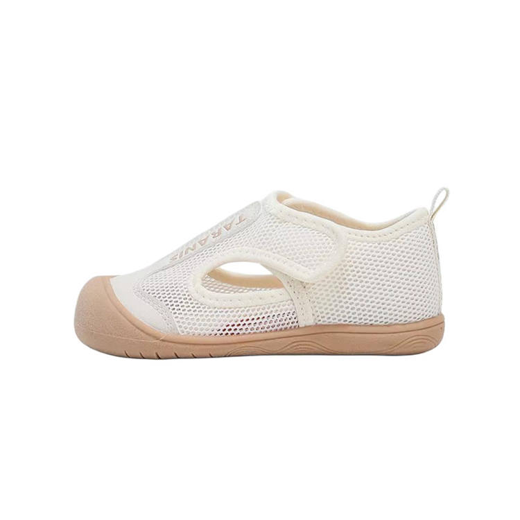 TARANIS Slip Resistant And Breathable Low top Toddler Shoes White/Apricot Infant And Toddler