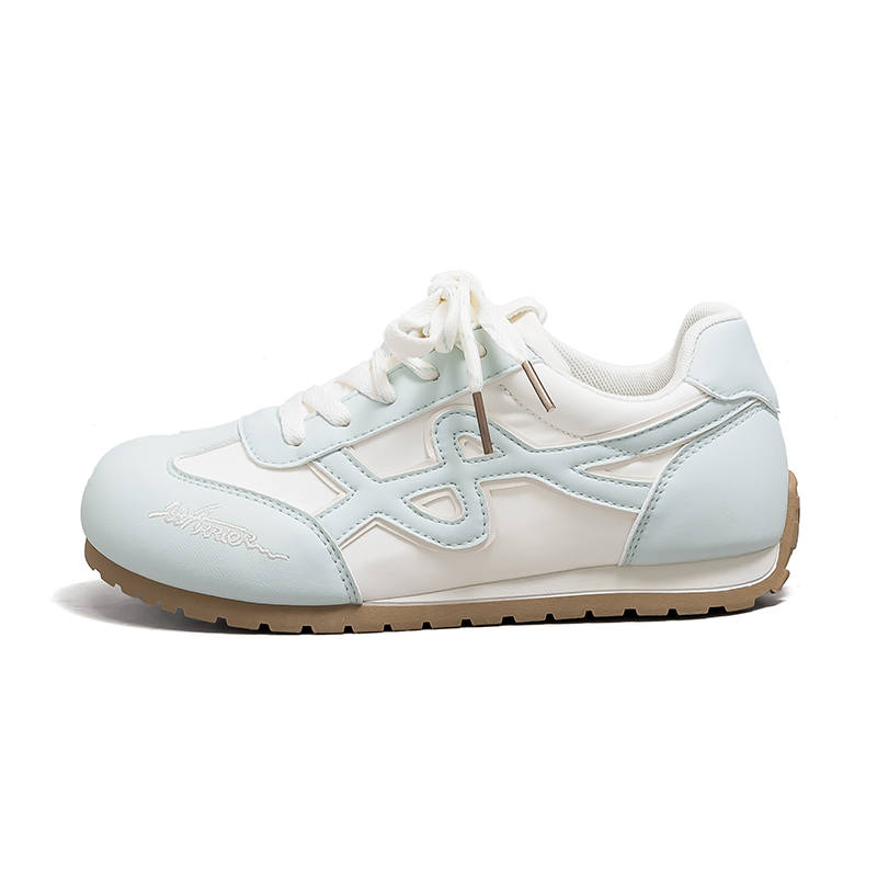 Warrior Abrasion Resistant Lightweight Breathable Low top Skateboard Shoes Women's Beige Light Blue